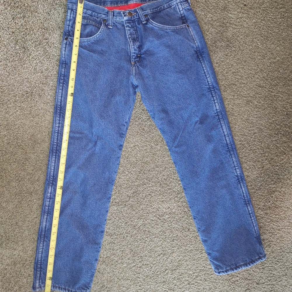 Wrangler Rugged Fleece Lined Jeans 32x30 Workwear - Picture 9 of 10